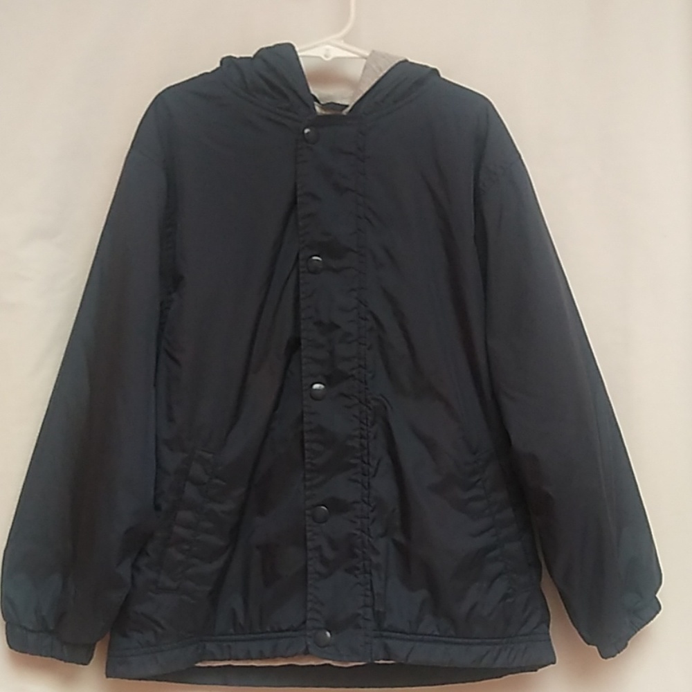 George Navy Fleece Lined Hooded Jacket S 6 7